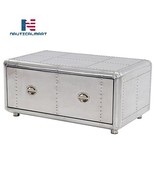 NauticalMart Aviator Coffee Table Trunk Storage Side Table Industrial Fu... - $22,790.01 MXN