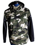 Nike Dri-Fit Youth Boy&#39;s Large Black Green Camo Pullover Hoodie BV3787-222 - £11.02 GBP