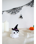 Crochet ghost toy Baby&#39;s 1st Halloween toy Which ghost Spooky stuffed mi... - $350.43 MXN