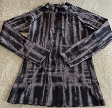 Under Armour Boys Black Tie Dye Cold Gear Long Sleeve Fitted Large 12-14 - $14.70