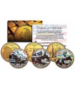 AMERICAN PHAROAH Triple Crown Winner 3-Coin Set Quarters Gold Plated TES... - $15.95