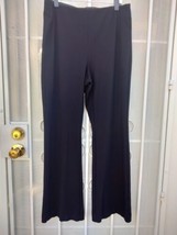 INC ~ Sz 14 ~ Dress Pants Jet Black Rayon Nylon Spandex w/ wide elastic ... - £17.29 GBP