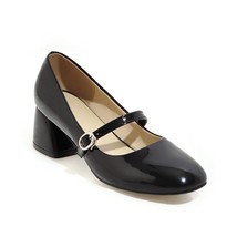 Shion of chanmeb large size 43 women patent pu leather shoes woman black white red pink thumb200