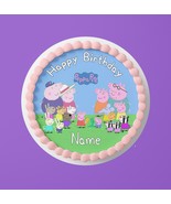 Round Peppa Personalized Cake Topper for kids - $15.03 CAD