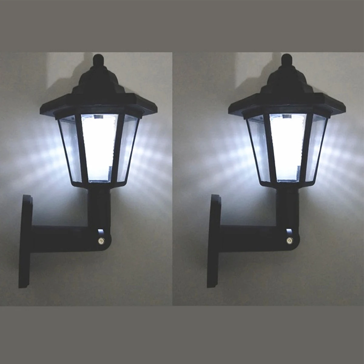 2pcs Retro Led Wall Lamp Hexagonal Solar Light Outdoor LED Solar Sconce Waterpro - £153.14 GBP