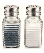 Glass Salt and Pepper Shaker Set – 2 Pack, Classic Retro Style, Stainles... - $12.13 CAD