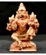 Laxmi Narsimha Idol / Lakshmi Narasimha Murti in Pure Solid Copper - $2,305.70 MXN