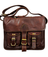 Aryan Exports GOAT Leather 13 Inch Vintage Craft Handmade Messenger Bag ... - $38.62