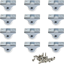 Luomorgo 12 Pack 1&quot; Caster Wheels Rigid Fixed Non Swivel Casters with Me... - £10.10 GBP
