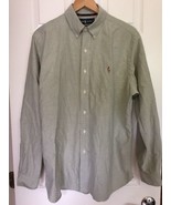 Ralph Lauren Classic Fit Long sleeve men&#39;s shirt 100% cotton Green Large - $15.25