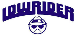 Lowrider ~ WINDOW DECAL~ Navy Blue 5&#39;x11&quot; (Impala Cutlass Hydraulics, Ai... - $5.00