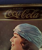 VINTAGE 1973 REMAKE OF 1920'S FLAPPER GIRL ON COCA COLA TRAY image 2