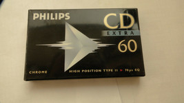 Vitage Philips Audio Tape Cassette CD EXTRA 60 New Sealed Type II Chrome - $12.82