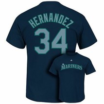 Seattle Mariners Felix Hernandez Mens Name &amp; Number Jersey T-Shirt - NWT - £14.06 GBP