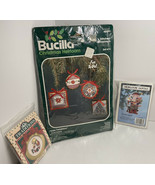 Bucilla new vintage stitchery ornament kit Tree Twinklers and Heirloom S... - £13.97 GBP