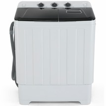 Portable Washing Machine 30Lbs Twin Tub Mini Compact Laundry Washer W.Dr... - £214.03 GBP