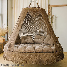 Macrame Double seat Swing, Macrame Swing Chair, Macrame bed, Hammock Swing - £478.81 GBP