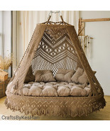 Macrame Double seat Swing, Macrame Swing Chair, Macrame bed, Hammock Swing - £454.87 GBP