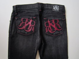 $308 Rock &amp; Republic Stella Straight Leg Jeans in Vortex Rose Size 26 - £55.94 GBP