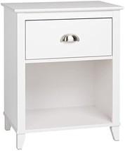 White 1-Drawer Tall Nightstand By Prepac Yaletown. - £85.80 GBP