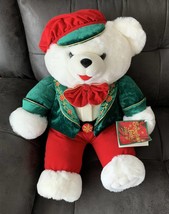 2007 Dan Dee Snowflake Teddy Bear Christmas Holiday White Stuffed Plush 18&quot;  - £30.55 GBP