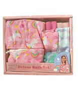 Modern Kids Deluxe Bath Set w/Hooded Towel, 4 Washcloths &amp; Loofah - PINK... - $29.69