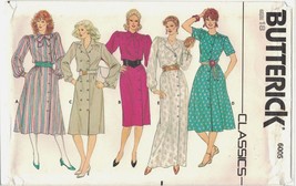 Butterick 6005 Double Breasted Shirt Dress Pattern 1980s Misses Size 18 Uncut - £9.41 GBP