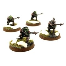 Moria Goblin Warriors 4 Painted Miniatures Spearmen Orc Ork Middle-Earth - $23.99