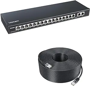 16 Port Gigabit PoE Switch with 100 ft Cat 6 Ethernet Cable - $270.99