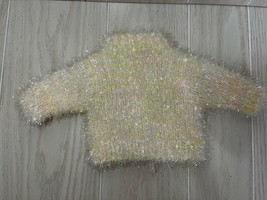 American Girl Pleasant Company Snowball Sweater Outfit white sparkle glitter top - $9.89