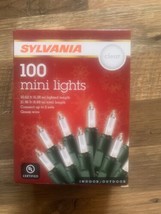 Sylvania 100 Mini lights clear green wire￼ Indoor/Outdoor Christmas Lights - £35.90 GBP
