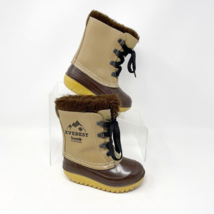Kamik Everest Childrens Brown Leather Rubber Duck Winter Snow Boot, Size 6 - $19.75