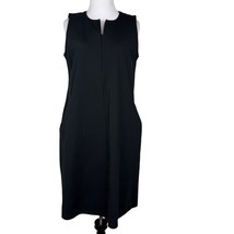Eileen Fisher Black Organic Cotton Blend Sleeveless Dress With Pockets S/P - $616.96 MXN