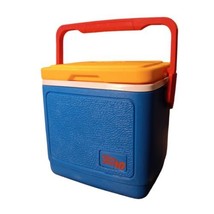 1988 Igloo Legend 10 VTG Ice Chest Cooler Lunch Box Yellow Red Handle Blue READ - £13.13 GBP
