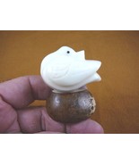 (TNE-BIR-DU-45A) Duck water fowl bird TAGUA NUT palm figurine carving ducks - £12.14 GBP