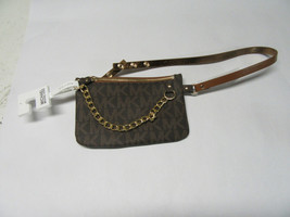 Michael Kors Signature Logo Fanny Pack Belt Bag Wallet Brown - $39.99