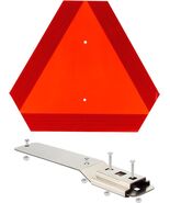 Slow Moving Vehicle Sign with Mounting Bracket Kit, Aluminum Triangle Si... - $441.38 MXN