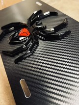 Custom Black Widow 3D License Plate New Carbon Fiber Aluminum Fits All T... - $119.99