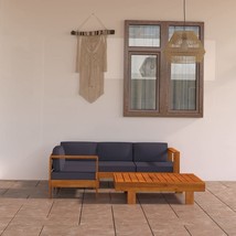 vidaXL Acacia Wood Outdoor Patio Lounge Set - 5-Piece Dark Grey Furniture - $1,191.94 CAD
