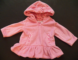 Maggie &amp; Zoe Pink Hoodie Baby Girls Size 6 Months Jacket Top Shirt SOFT ... - $12.82