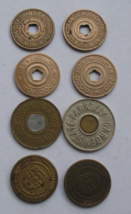 Lot Of 9 Vintage Tokens - 4 Nycta Subway Hole, Nyc Silver Center, 3 Mbta, 1 Gsp - £12.05 GBP