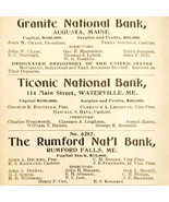 1906 Maine National Banks Advertisement Banking Augusta Waterville Rumfo... - $460.08 MXN