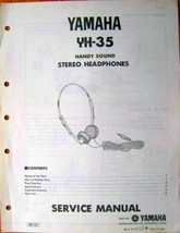 Yamaha YH-35 Stereo Headphones Original Service Manual Booklet, from Jap... - £19.45 GBP