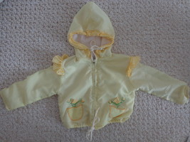 VTG Yellow Hooded Girl’s Jacket by Little One (#1554) - £16.41 GBP