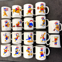Olympic Summer Games 1984 Vintage 18 Coffee Mug Bundle USA Sam Eagle Los... - $314.21