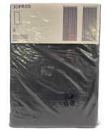 JOFRID 2x Curtain Panels 57&quot; x 98&quot; Black Linen Window Covering Sealed New - $53.99