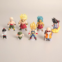 8pcs Set DragonBall Z Super Saiyan Son Goku Vetega Gotenks Cake Topper 2022 - £20.12 GBP