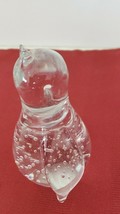Murano Italian Glass Bird  Penguin With Controlled Bubbles - $18.25