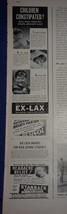 4 Small Magazine Print Ad Ex-Lax Resinol Standback Headache Powder Big C... - $56.91 MXN