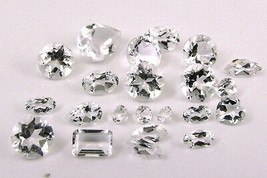 13.5CT 22pc Wholesale Lot Natural White Topaz Mix Cut Gemstones Parcel - £32.41 GBP